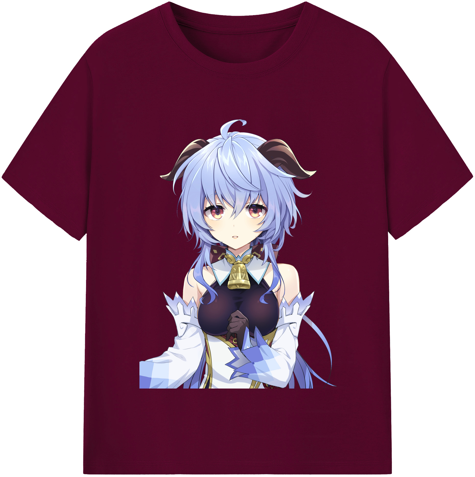 げんし神 甘雨 かんう genshin Ganyu レディースカジュアルプリントTシャツ（綿100％）
